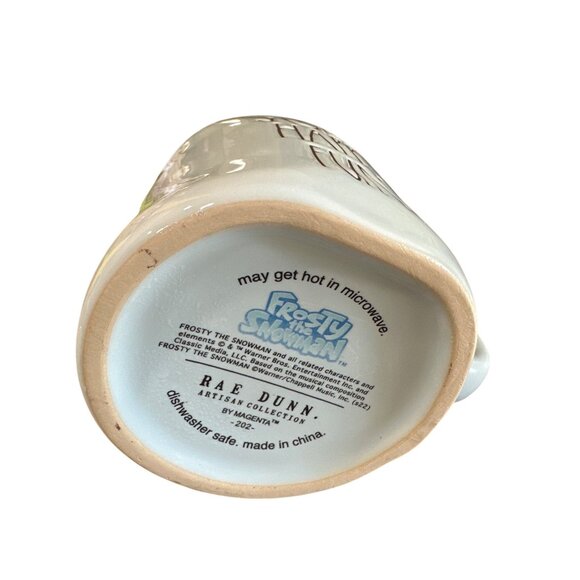 💖Rae Dunn "Jolly Happy Fun" Frosty The Snowman Ceramic Mug Dishwasher Safe - Picture 4 of 5